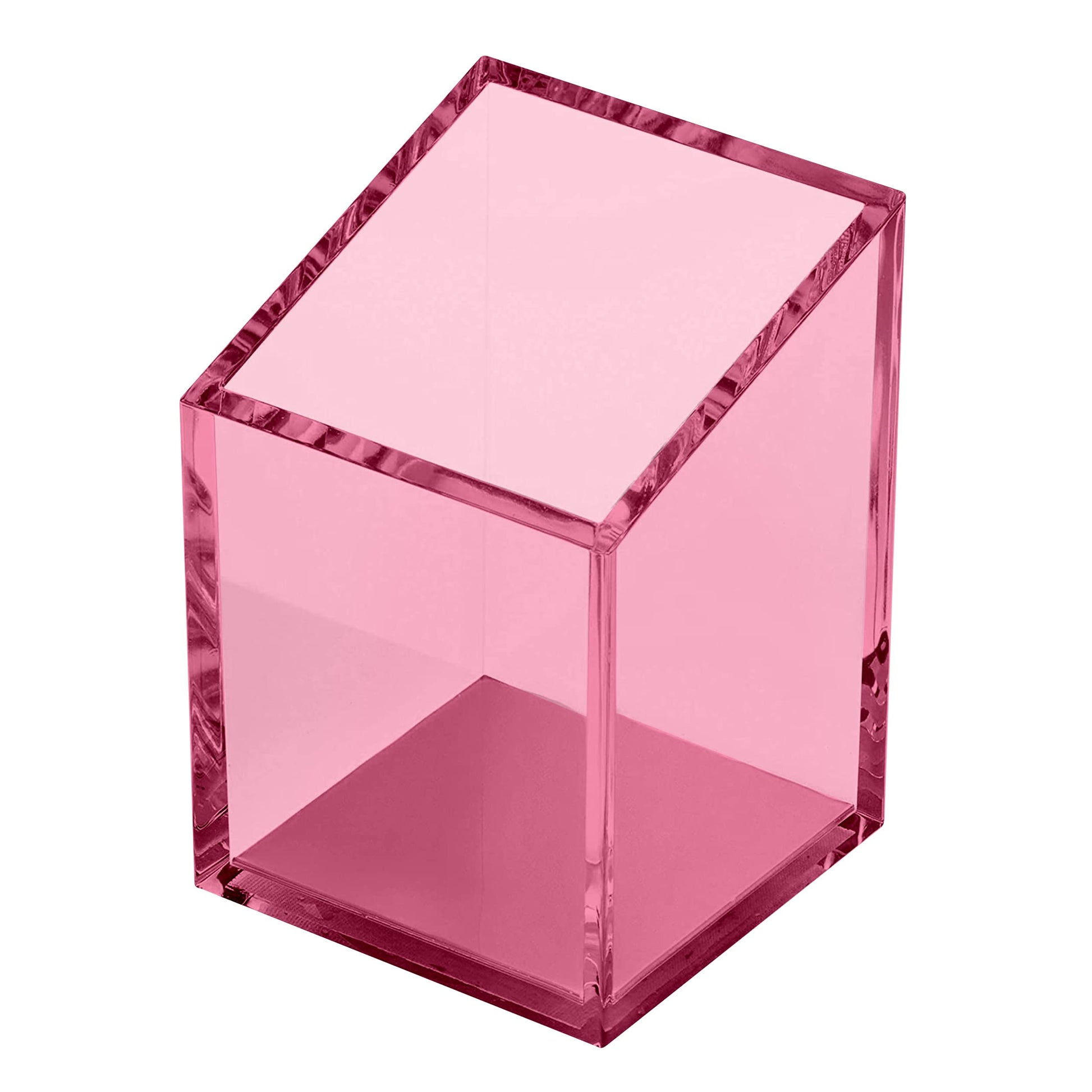 OfficeGoods Acrylic Pen and Pencil Holder, Pink