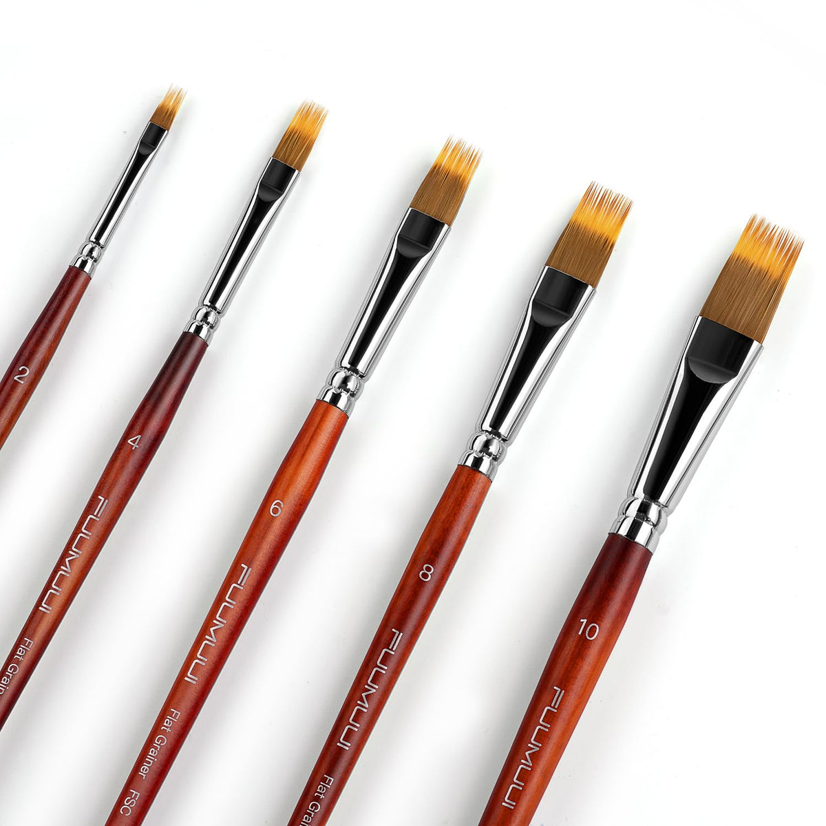 5pcs Dual-Layer Grainer Brush Set- Fuumuui Professional Synthetic Flat Comb Brushes for Unique
