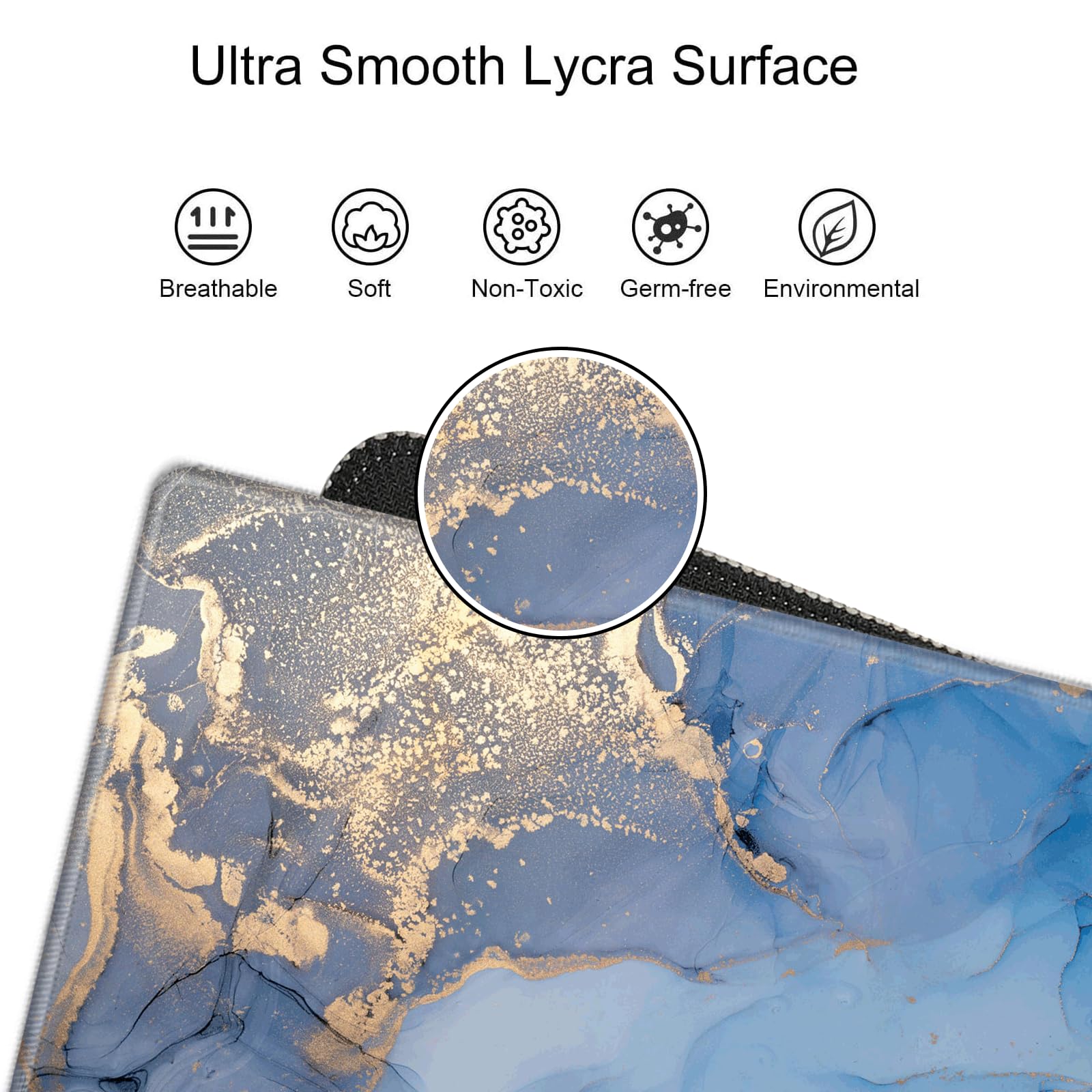 48 x 24 inch Mouse Pad Gaming Mousepad XXXXL Desk Mat Extra Large Desk Pad Giant Computer Mat Blue