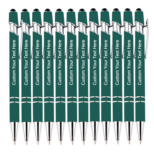 KOLOWKO Personalized 2-in-1 Ballpoint Pen & Stylus - Custom Text/Name/Message - Bulk Order Up to