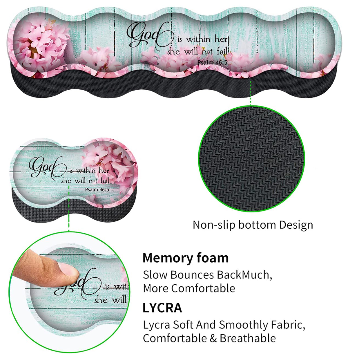 Mouse Pad Set, Large Gaming Mouse Pad + Keyboard Wrist Rest Support + Mouse Wrist Cushion +