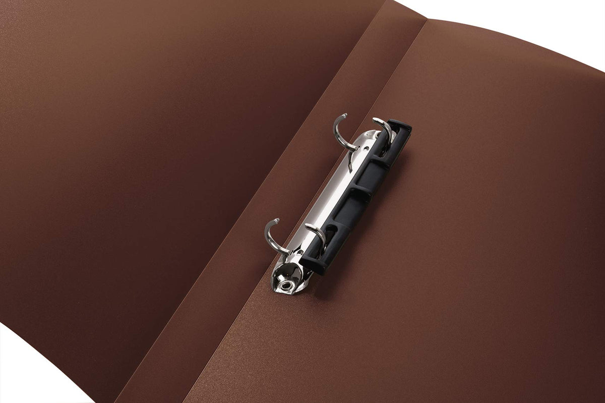 HERMA Ring Binder Translucent in Brown, A4, 25 mm Spine, Slim 2-Ring Binder Made of Plastic