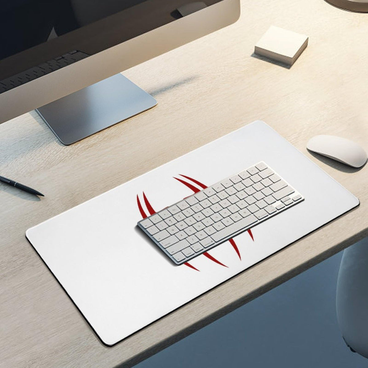 Keebik Gaming Mouse Pad, Red Spider Mouse Pad 11.8x23.6 Inch Small Computer Mouse Mat Keyboard Desk