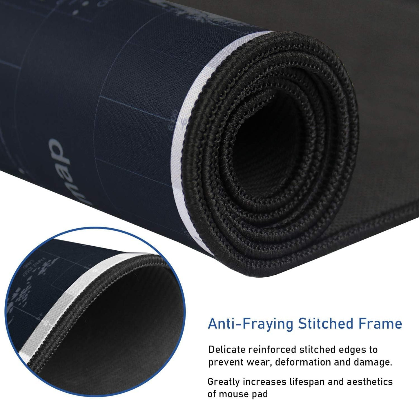 Large Extended Gaming Mouse Pad with Stitched Edges 35.4X15.7In Waterproof