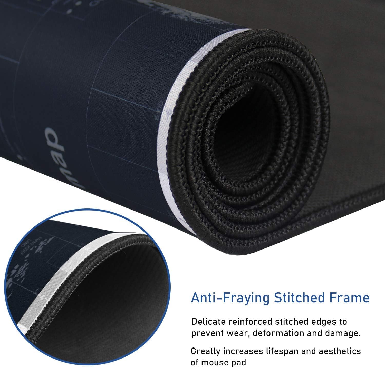 Large Extended Gaming Mouse Pad with Stitched Edges 35.4X15.7In Waterproof
