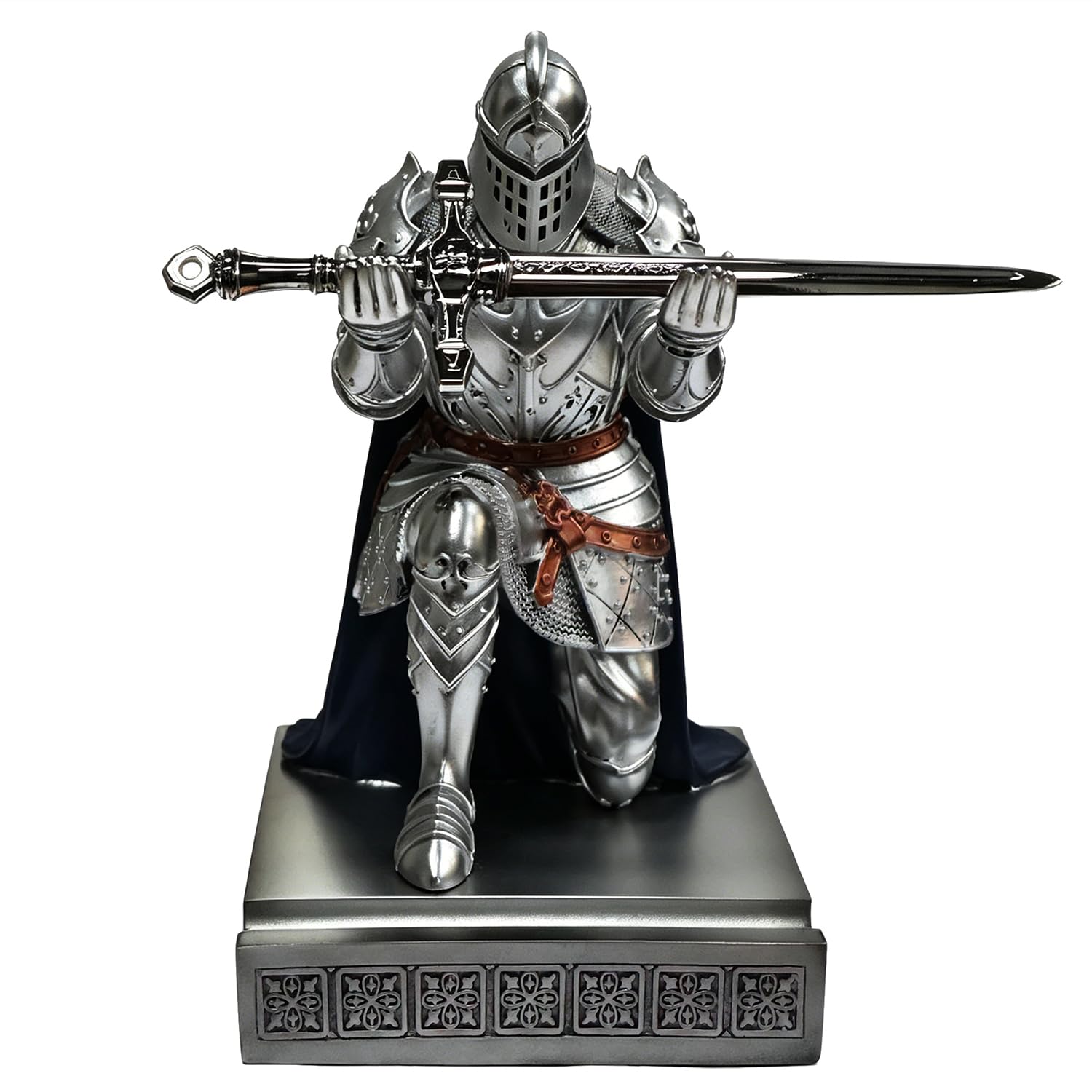 Knight Pen Holder Desk Organizer Office Decor Letter Opener for Desk SBlue