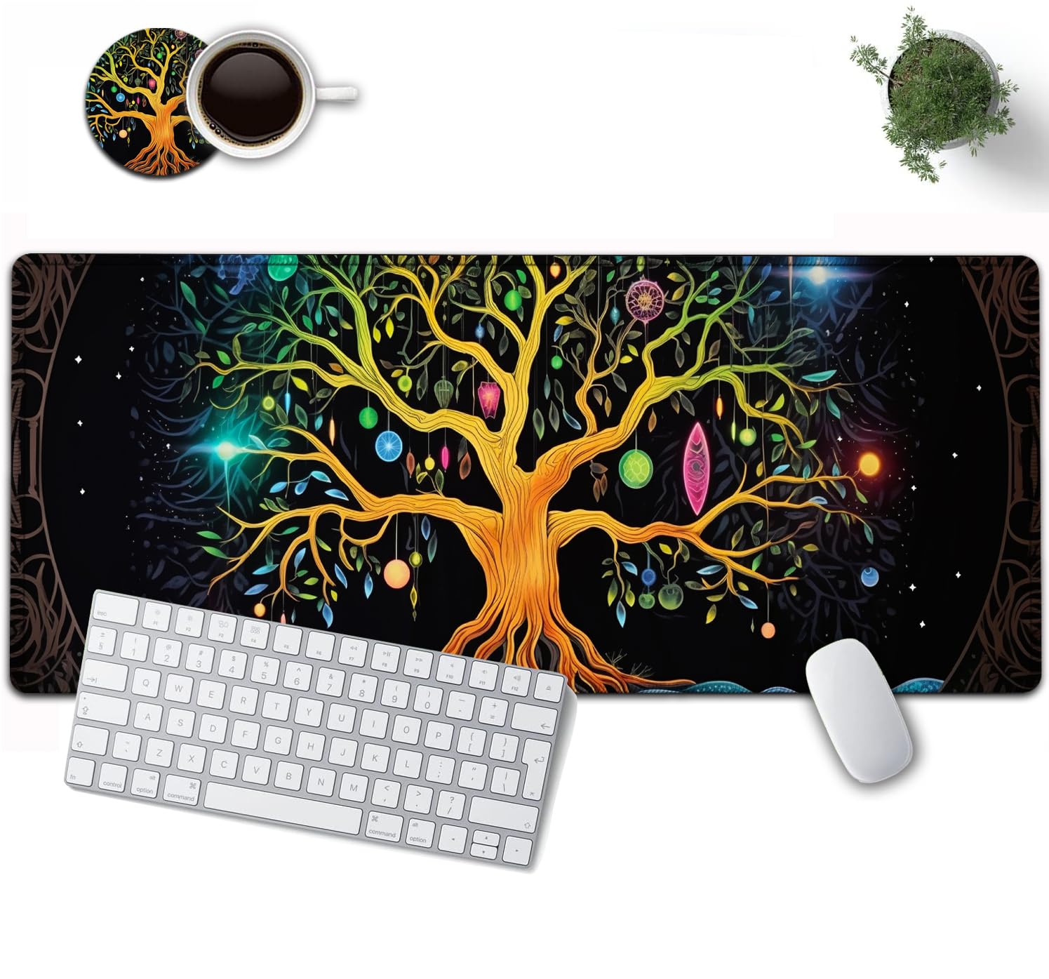Large Mouse Pad, 31.5 x 11.8in Extended Gaming Mouse Pad with Stitched Edges, XXL Mousepad