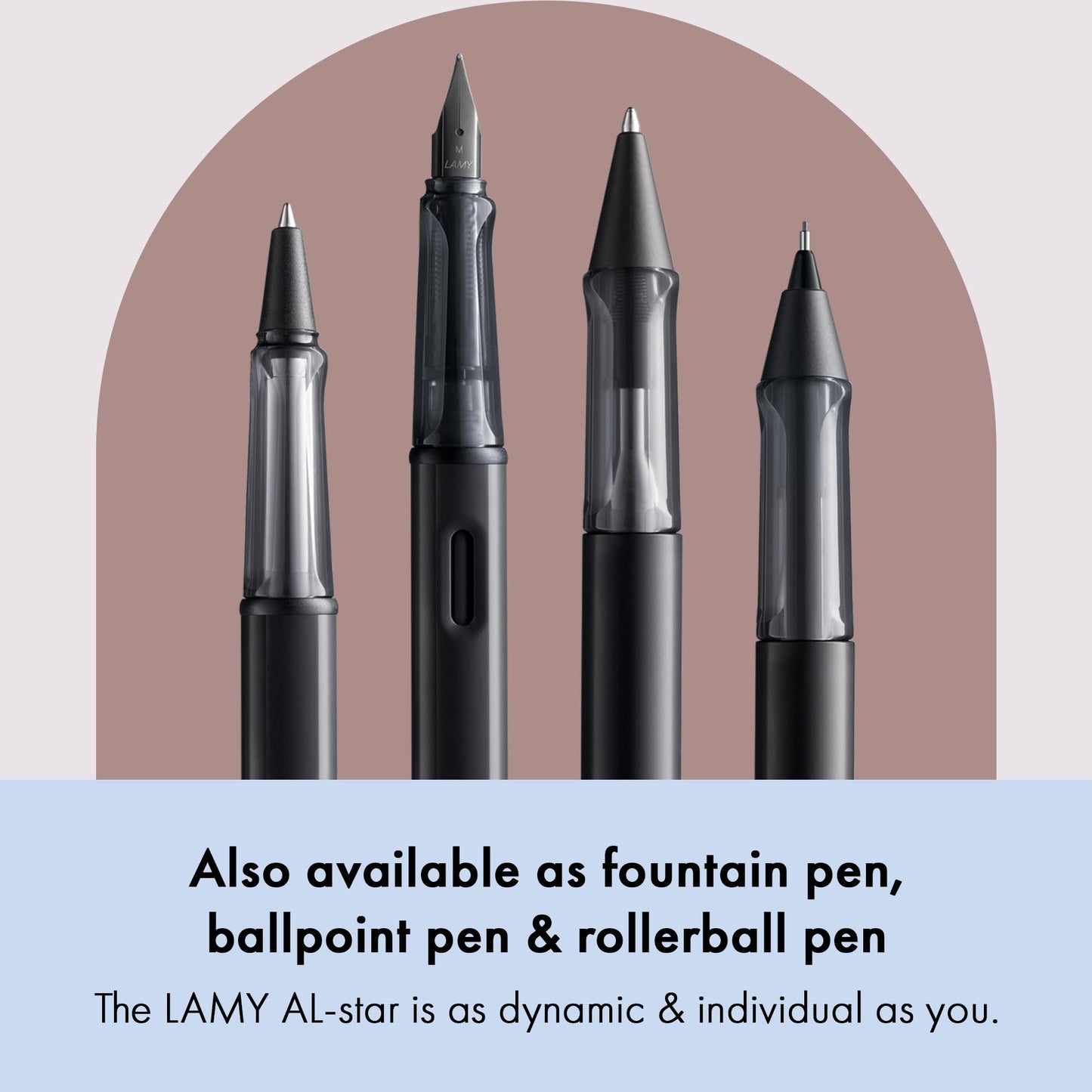 LAMY AL-star black - Mechanical Pencil with transparent, ergonomic grip & lightweight aluminum body