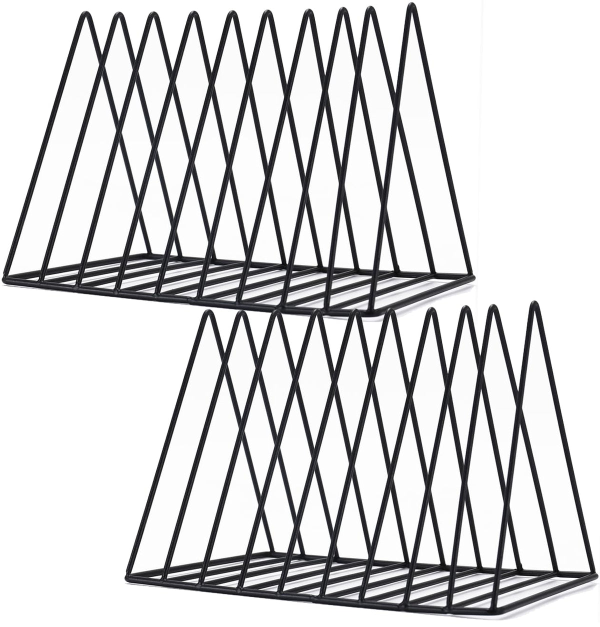Sooyee 2 Pack Black Magazine Holder, 9 Slot Desktop File Sorter
