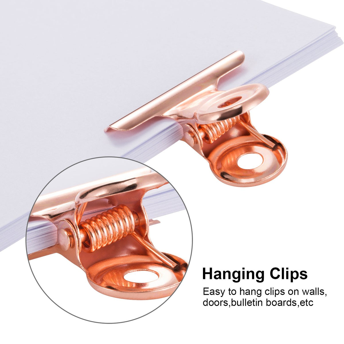 40 Pack Metal Bulldog Clips, Small Bull Binder Paper Clips, Multicolor