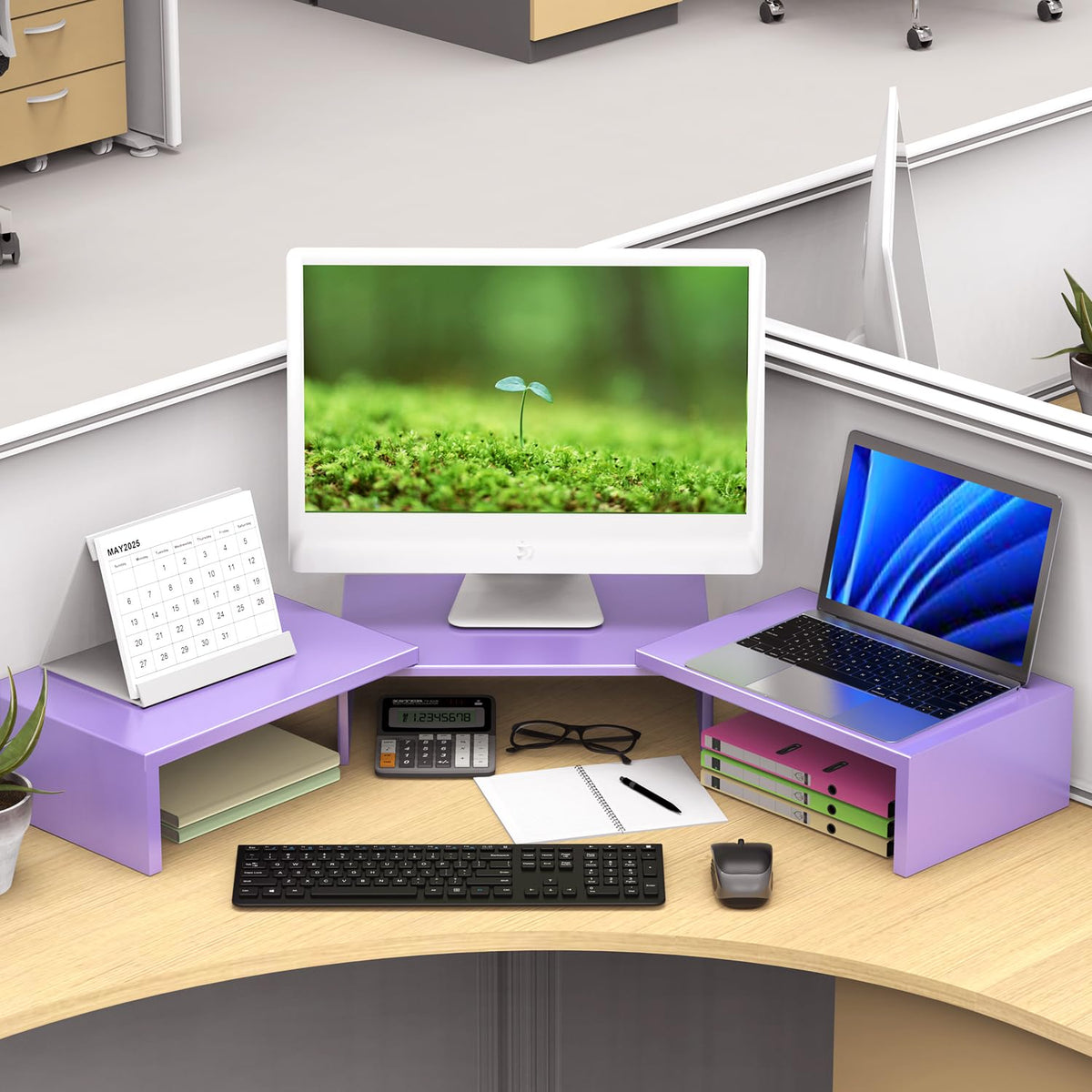 OUTIOE Dual Monitor Stand Riser