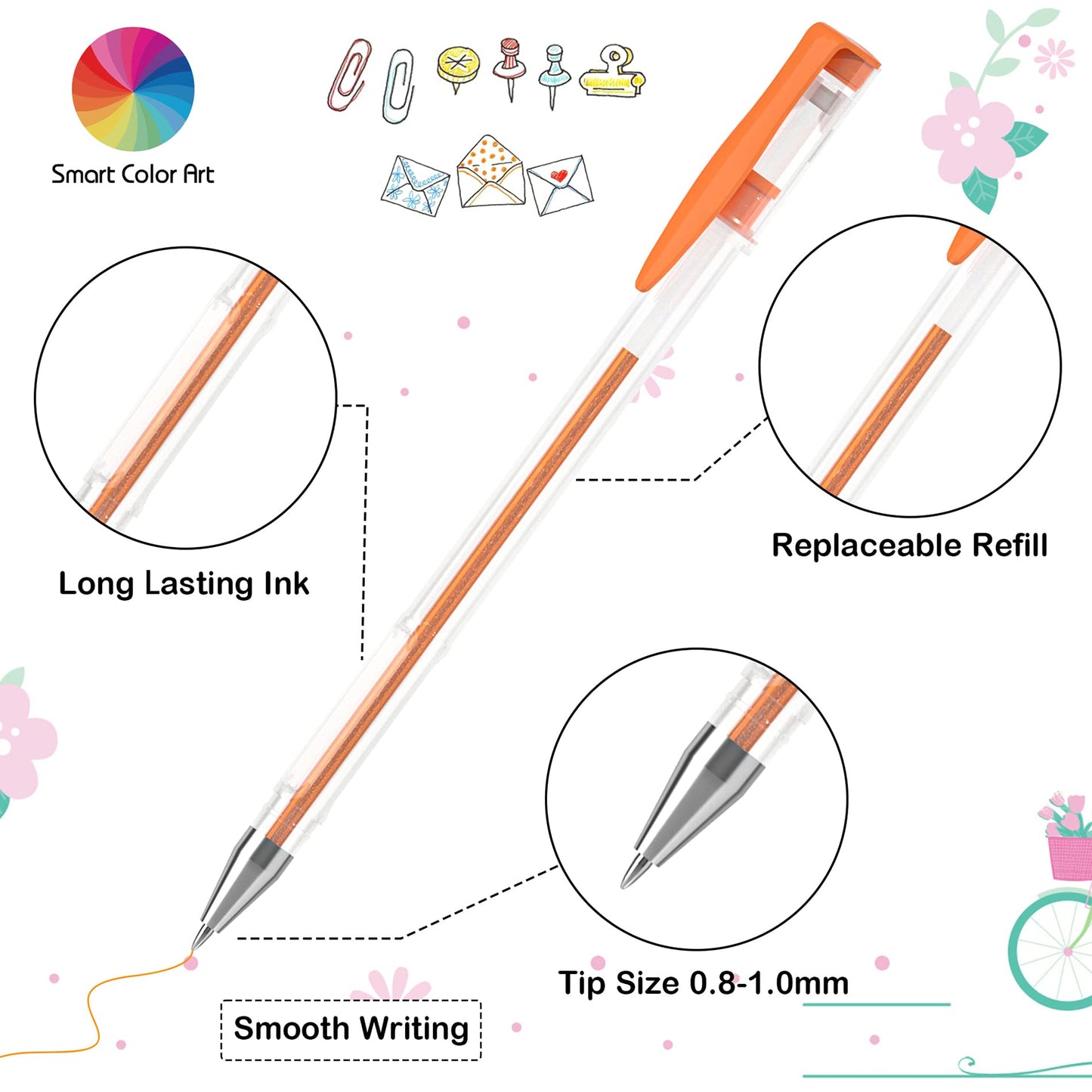 Smart Color Art 320 Pack Gel Pens Set, 160 Colors Gel Pen with 160 Refills for Adult Coloring Books