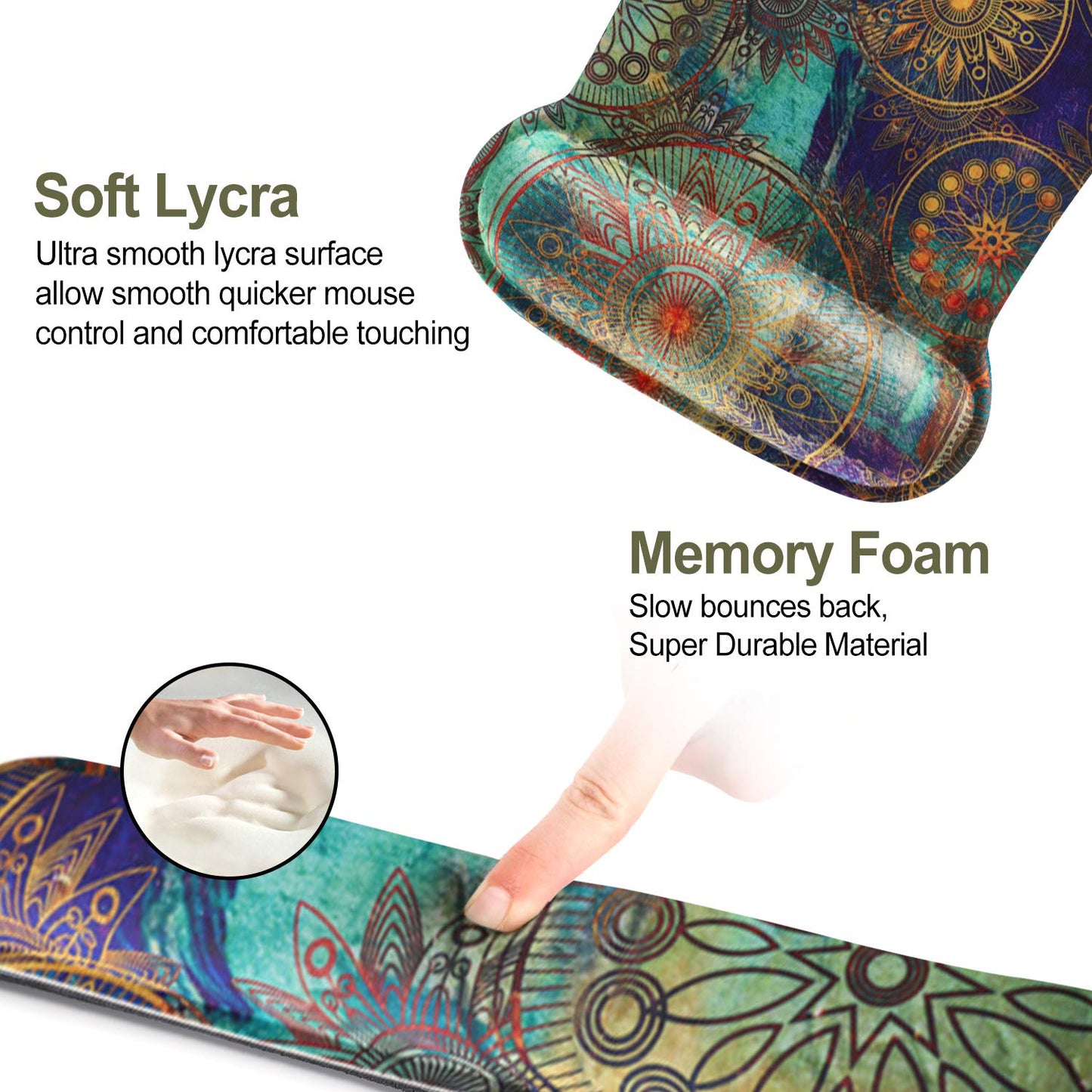 ToLuLu Keyboard Pad Wrist Rest Mouse Pad, Gel Ergonomic Mouse Pads Wrist Support for Computer