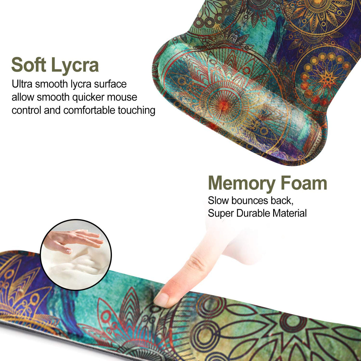 ToLuLu Keyboard Pad Wrist Rest Mouse Pad, Gel Ergonomic Mouse Pads Wrist Support for Computer