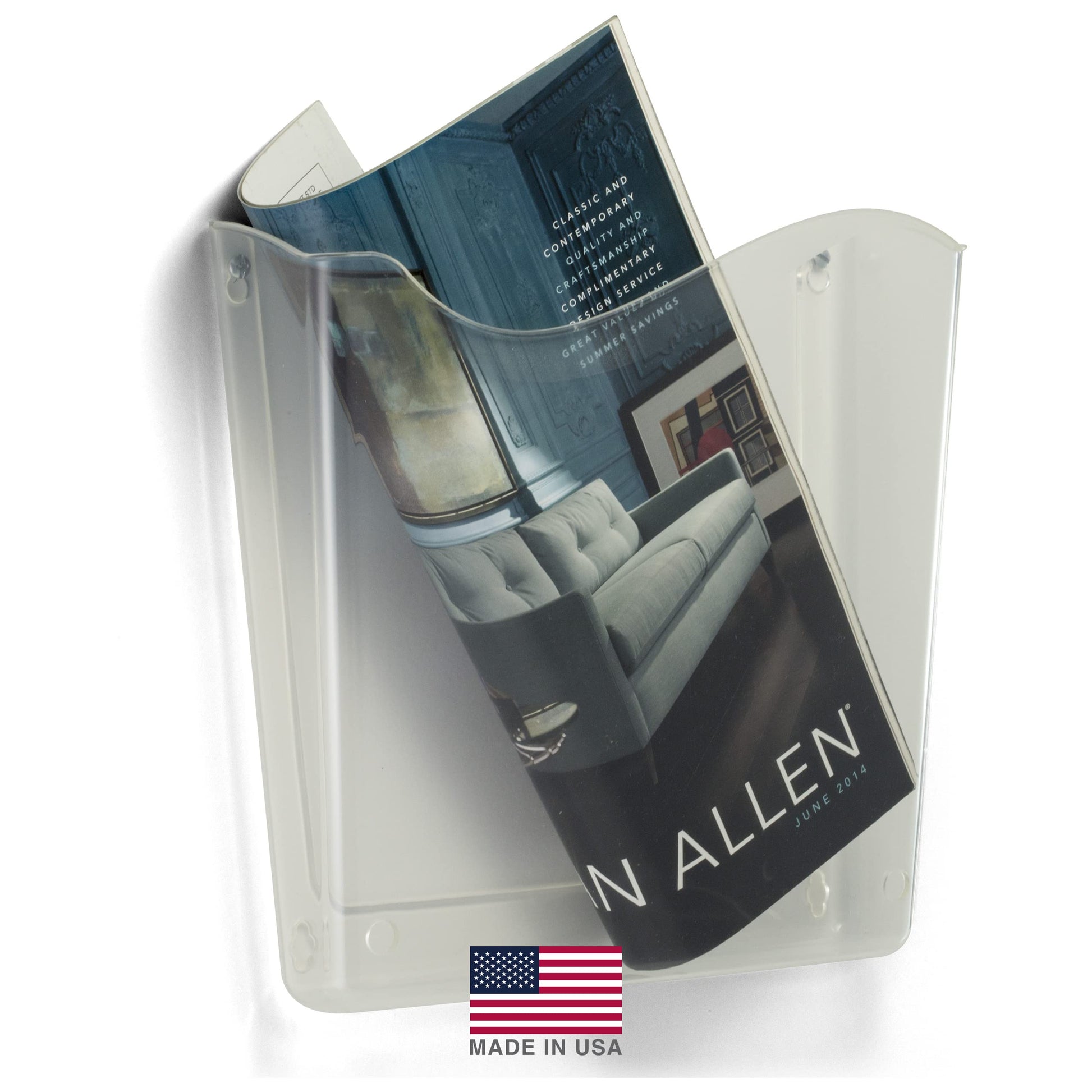 Officemate Vertical Wall File, Letter Size, Durable Unbreakable Plastic Organizer, Mountable Wall