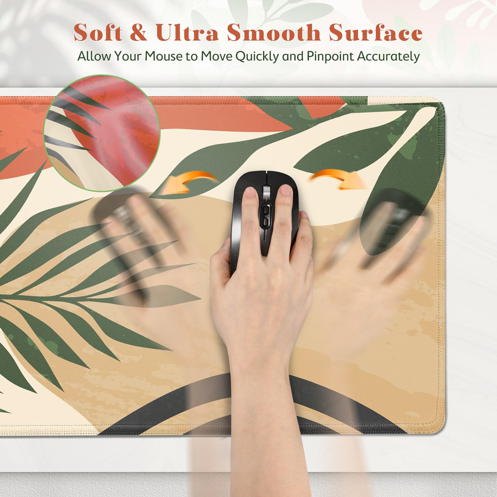 Gimars 4 in 1 Mouse Pad and Keyboard Wrist Rest Set, Large Mouse Pad with Memory Foam Wrist Support