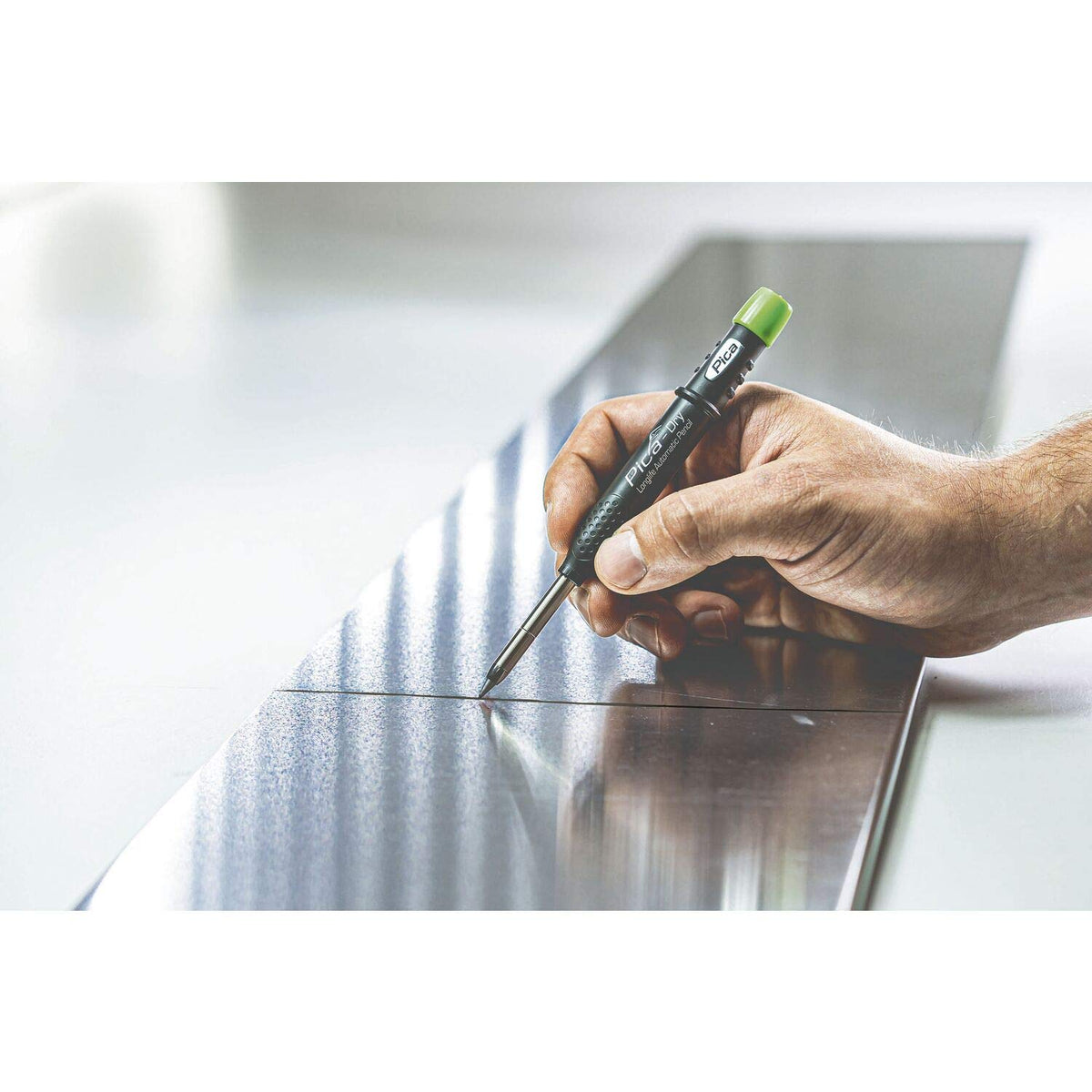Pica 3030 + 4040 Dry Pen including Special Lead Base Set, Carpenter's Pencil, Green, Blue, White