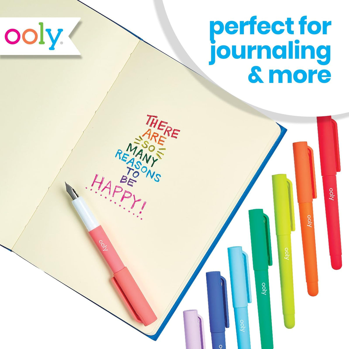 Ooly Color Write Fountain Pens, Pack of 8, Colored Ink