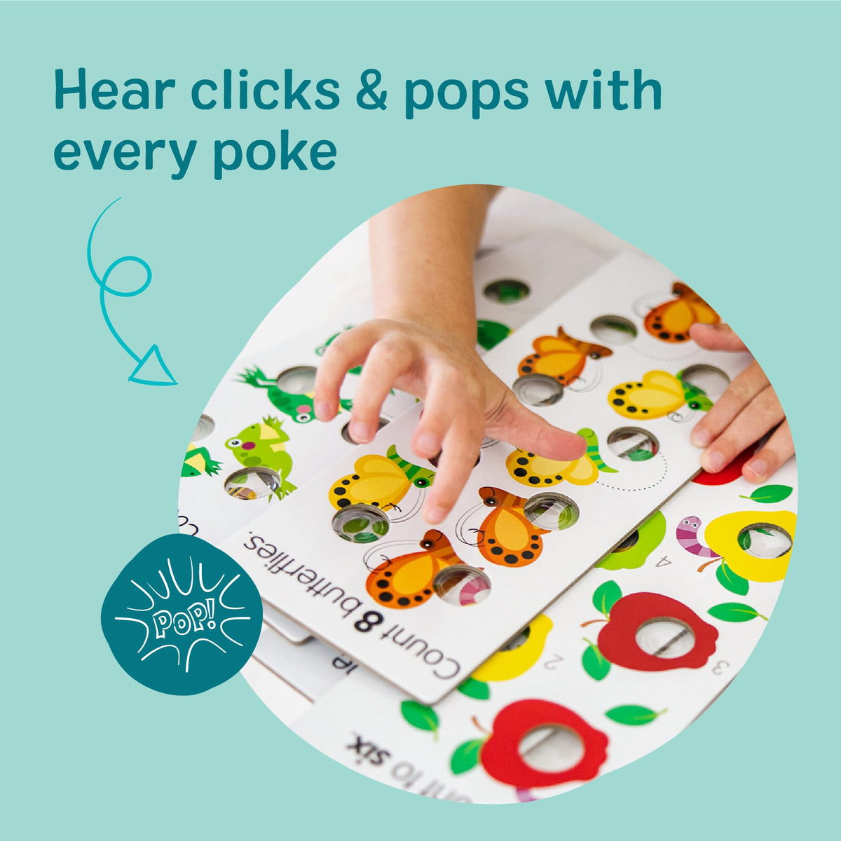 Melissa & Doug Poke-a-Dot! Numbers, Shapes & Colors Jumbo Learning Cards, 13 Double Sided