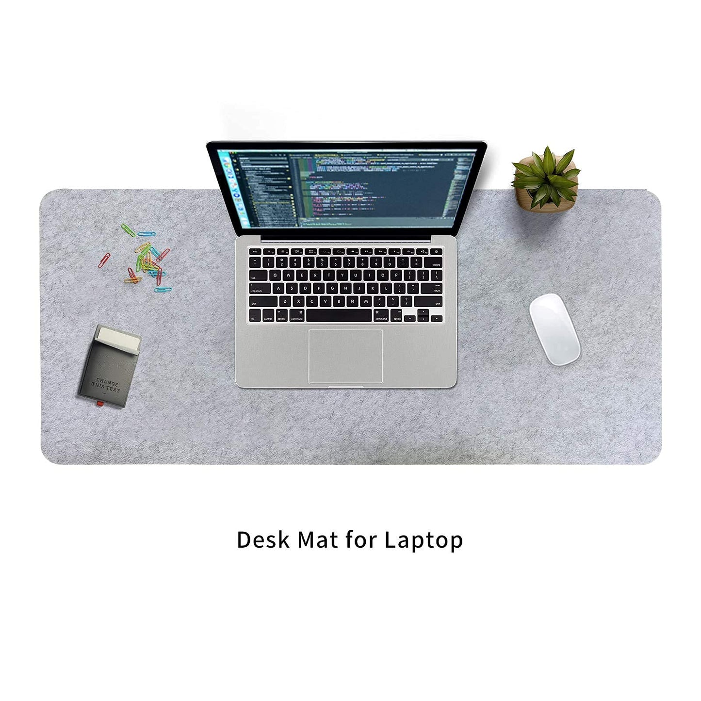 DAWNTREES Large Felt Desk Mat, 40''x16'' Full Felt Mouse Pad