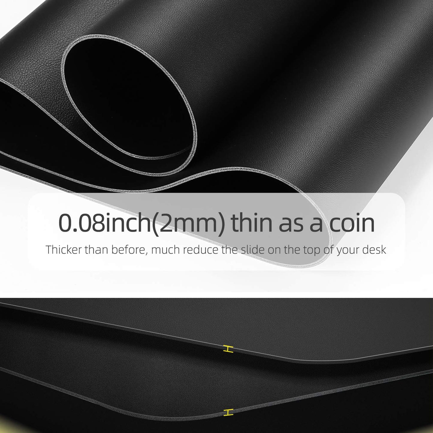 YSAGi Desk Mat, Mouse Pad,Waterproof Leather Desk Pad Large for Keyboard and Mouse,Dual-Sided Mouse