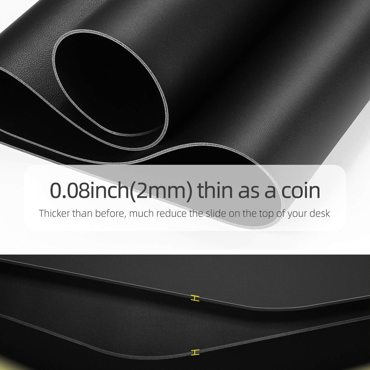 YSAGi Desk Mat, Mouse Pad,Waterproof Leather Desk Pad Large for Keyboard and Mouse,Dual-Sided Mouse