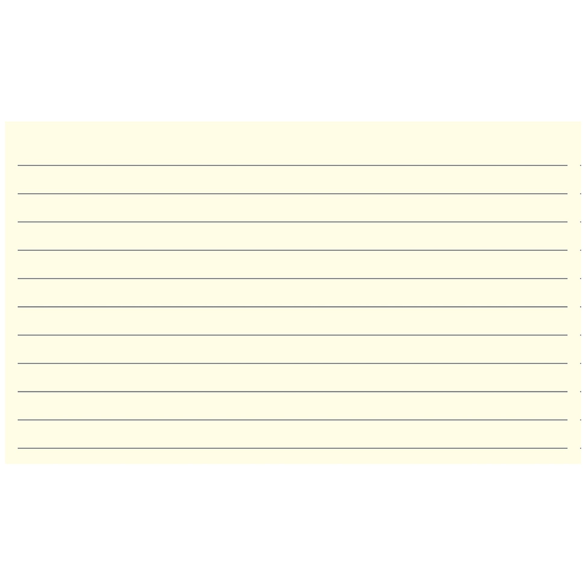 Colonial Cards: 150 Color Cardstock 3" x 5" Index Cards, Cream, Lined Landscape Format