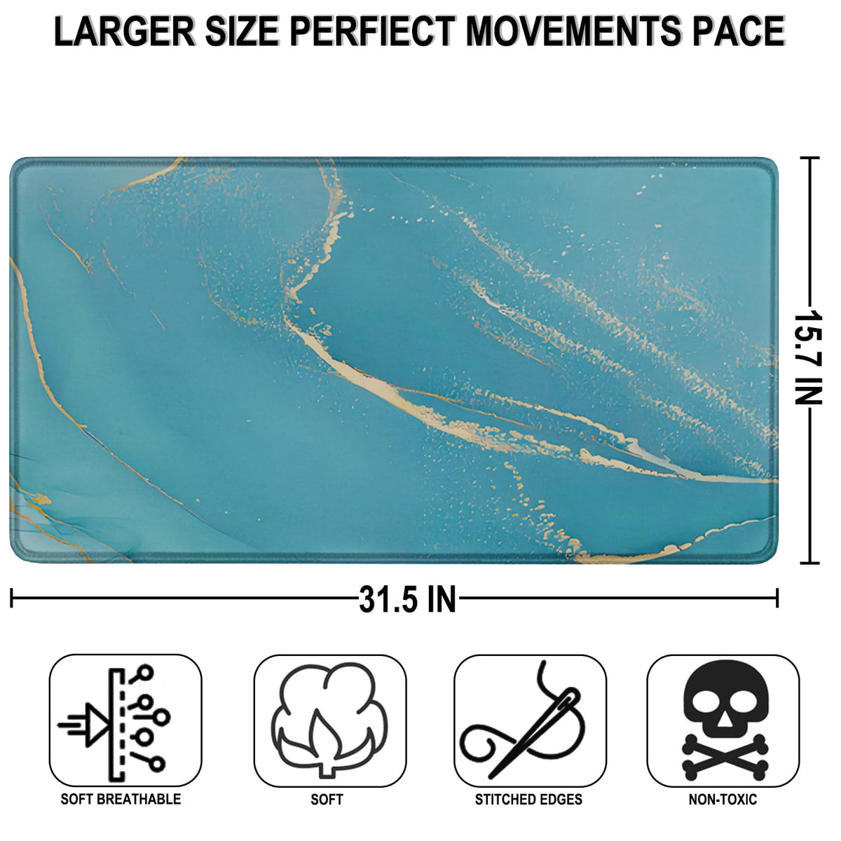 Large Gaming Mouse Pad, 31.5" x15.7" Large Mat with Superior Micro-Weave Cloth, Water Resist