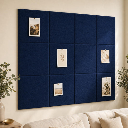 Baysola Felt Bulletin Board Tiles, Cork Board Alternative, 48 x 36 in