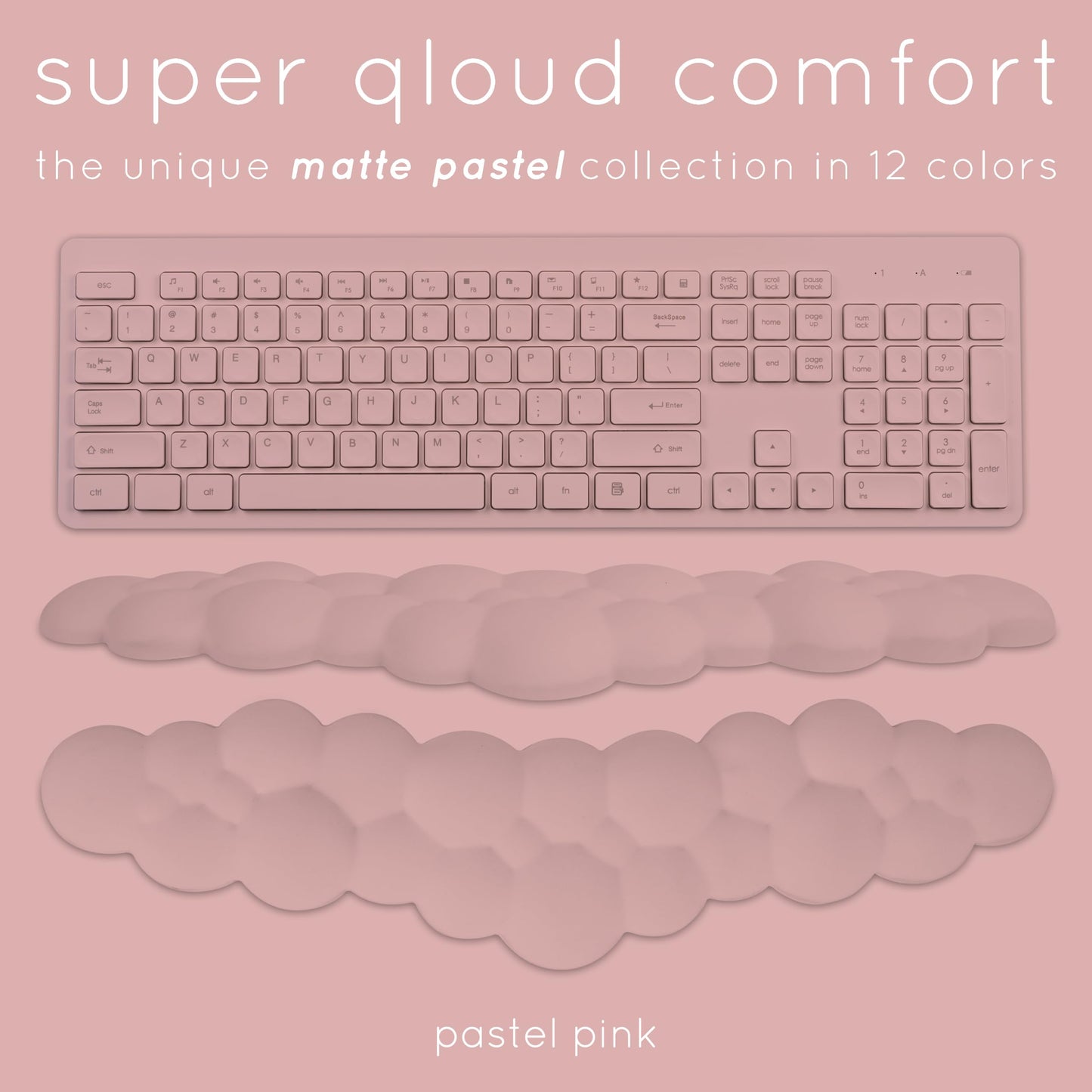 Pink Cloud Keyboard Wrist Rest – Create-ables Qloud Pink Wrist Rest for Computer Keyboard and