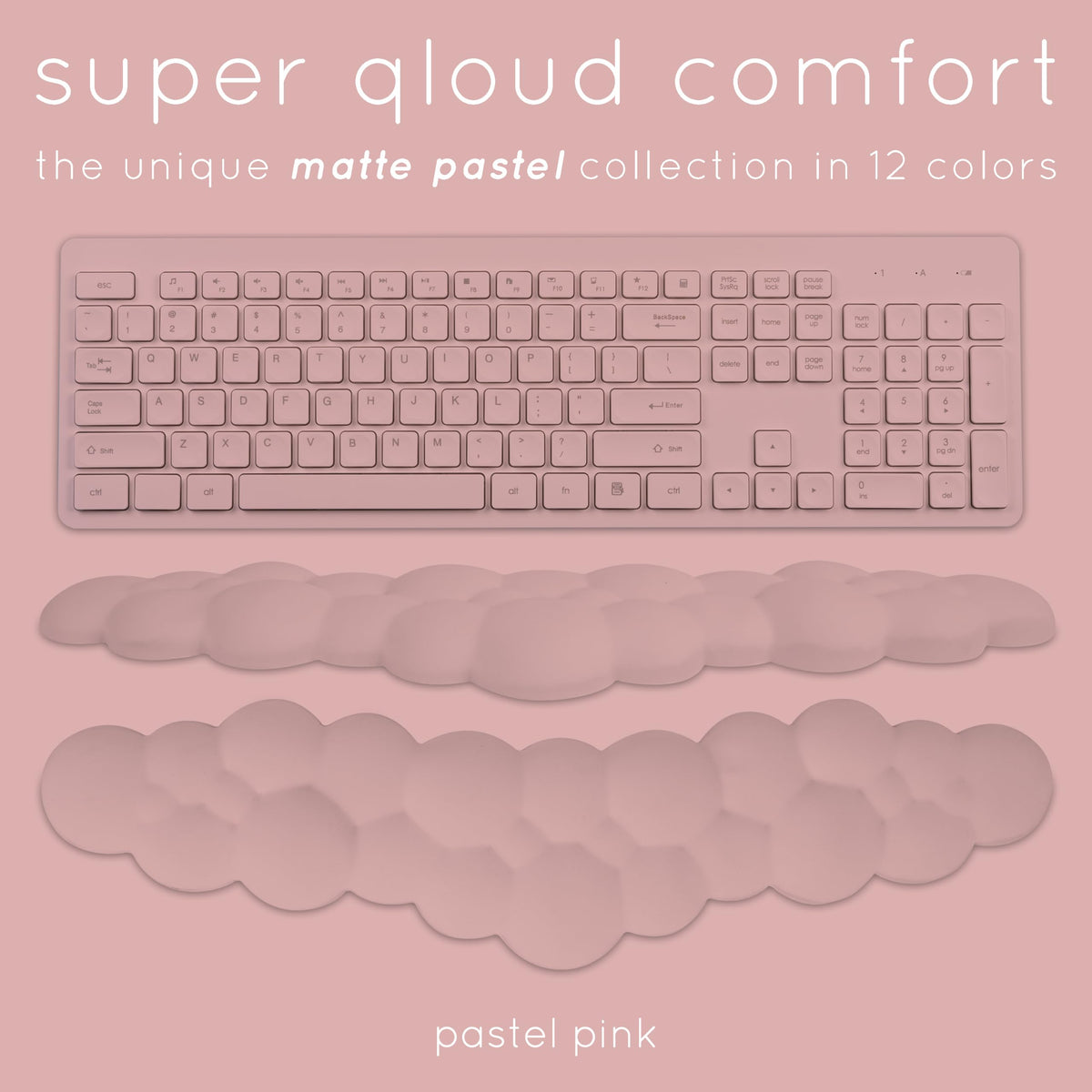Pink Cloud Keyboard Wrist Rest – Create-ables Qloud Pink Wrist Rest for Computer Keyboard and