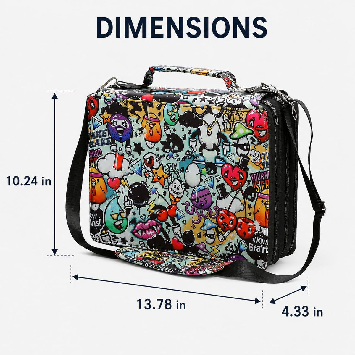 Lbxgap 168-Slot Marker Organizer Bag, 3-Layer Case with Strap