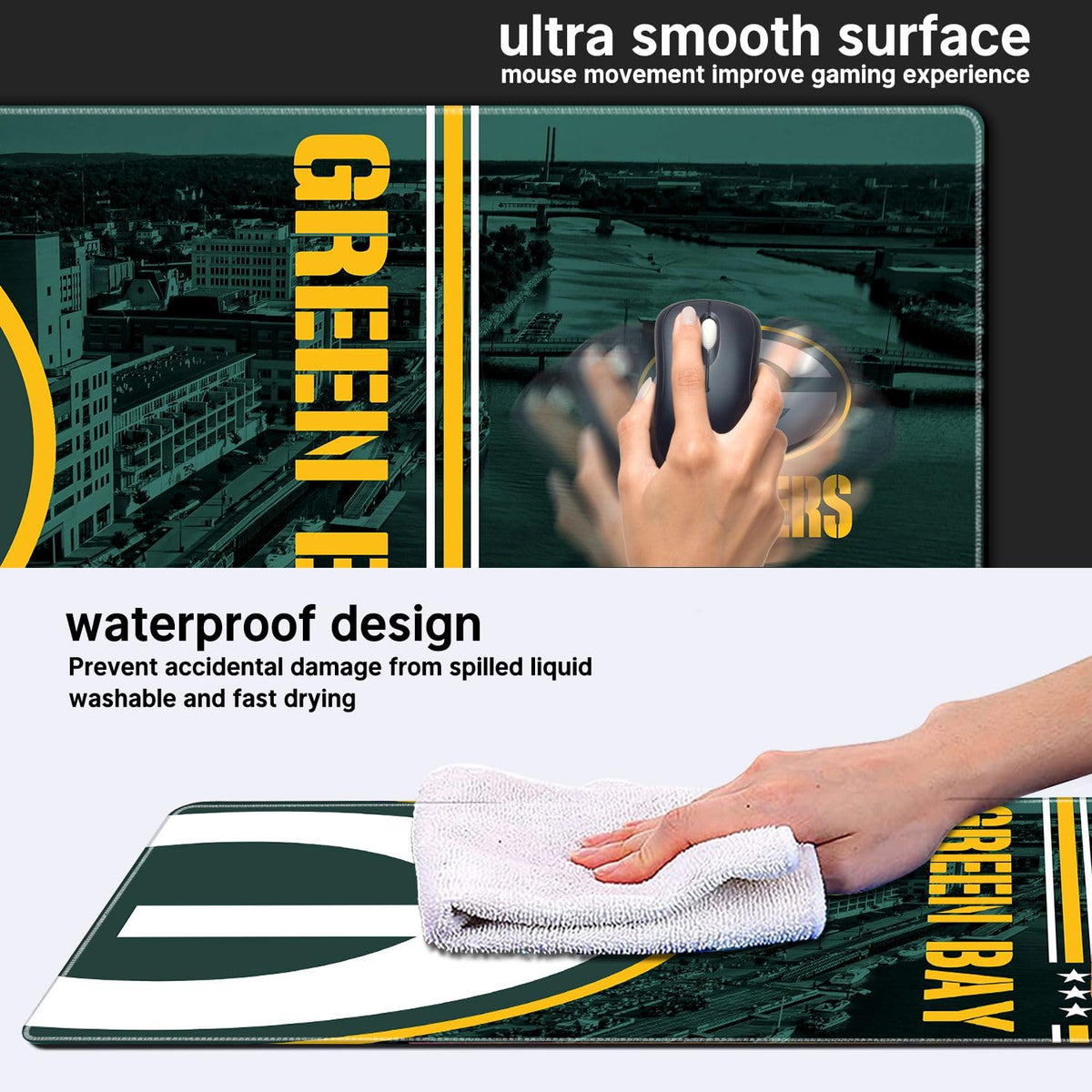 Large Stitched Edges Gaming Mouse Pad,31.5 X 13.8 Inch Mousepad for Laptop Computer Desktop