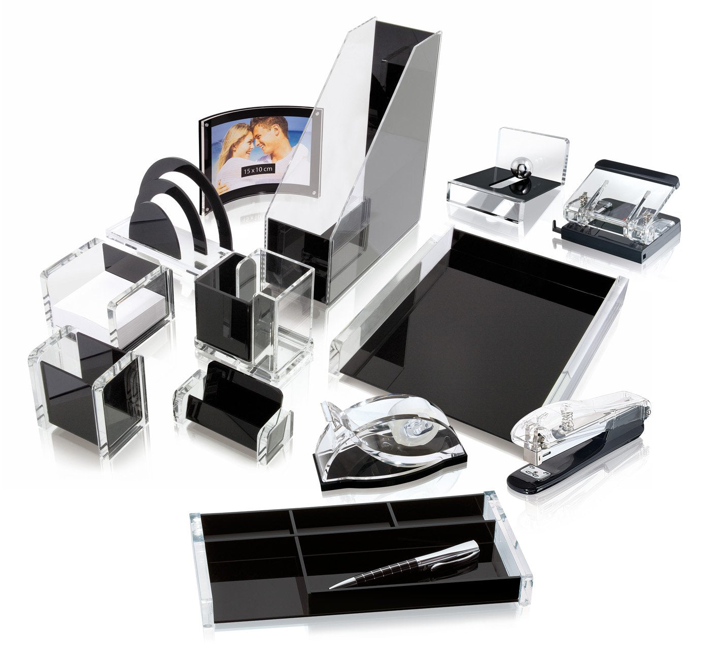 Wedo Acryl Exclusiv 601601 Pen Tray Transparent/Black
