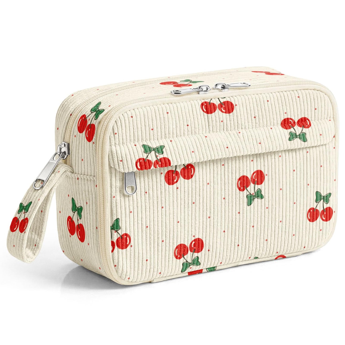 WOBAGMEN Cute Pencil Case,Large Corduroy Zippered Pencil Case Pouch, Aesthetic Pencil Bag with