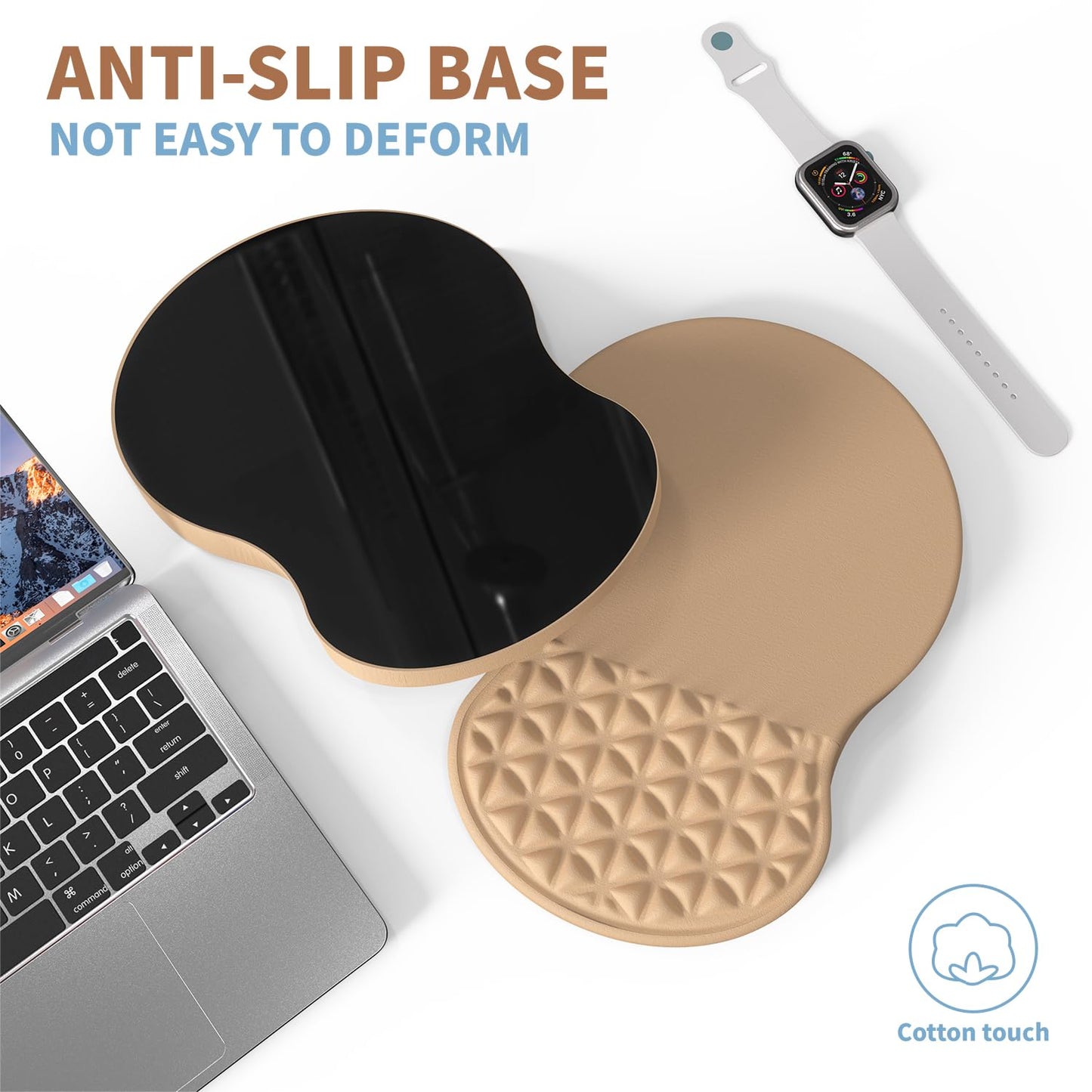 PYEDCA Ergonomic Mouse Pad Wrist Support with Massage Design, Pain Relief Mousepad with Wrist Rest