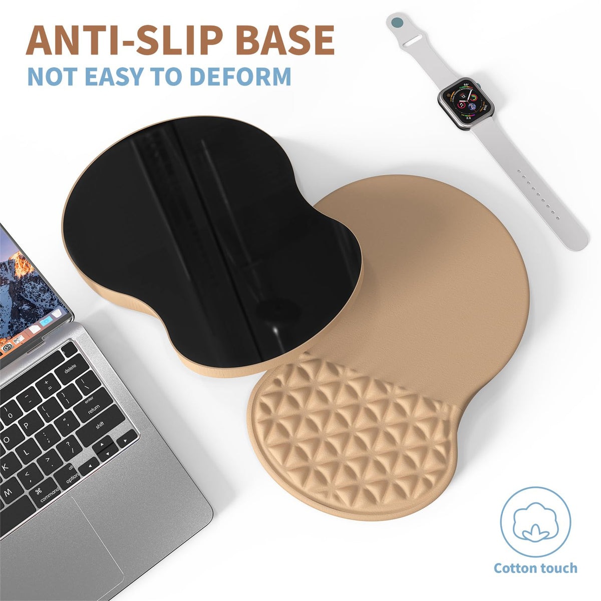 PYEDCA Ergonomic Mouse Pad Wrist Support with Massage Design, Pain Relief Mousepad with Wrist Rest