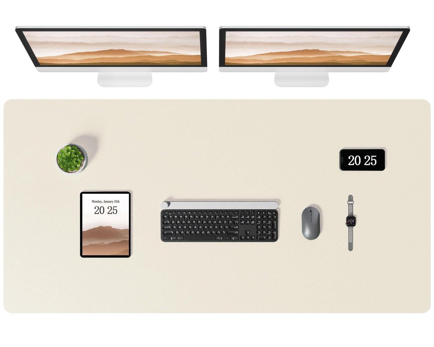 Aothia Leather Desk Pad Protector, Office Desk Mat, Large Mouse Pad, Laptop Desk Pad, Non-Slip PU