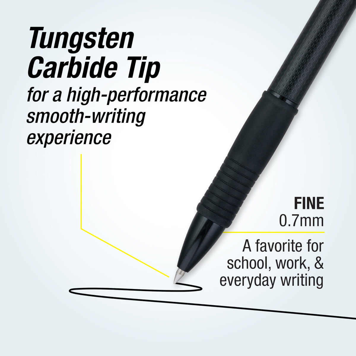 PILOT, G2 Edge Premium Gel Roller Pens, Gel Pens Black Ink, Pack of 12