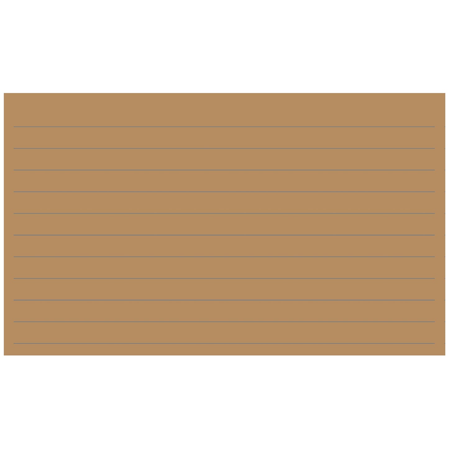 Colonial Cards: 150 Color Cardstock 3" x 5" Index Cards, Kraft, Lined Landscape Format
