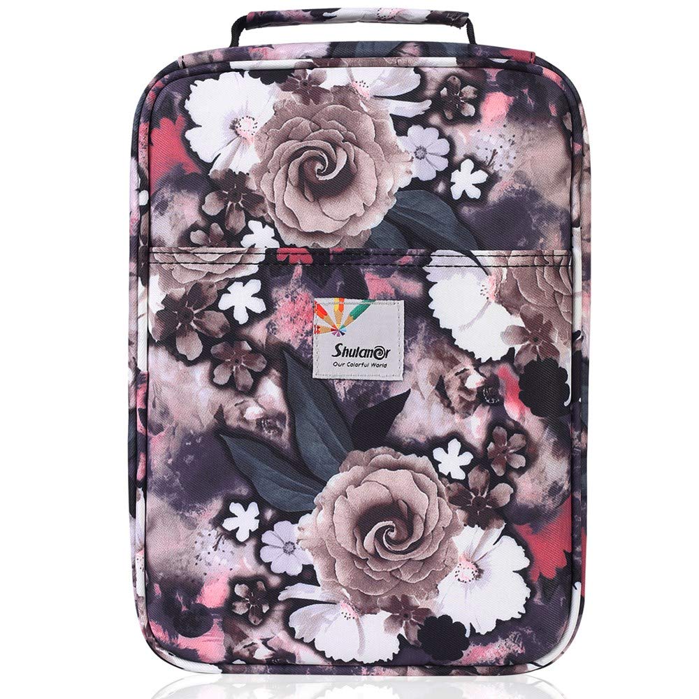 Shulaner Pencil Case Slot Holds 270 to 274 Colored Pencils or 180 to184 Color Gel Pens with Zipper