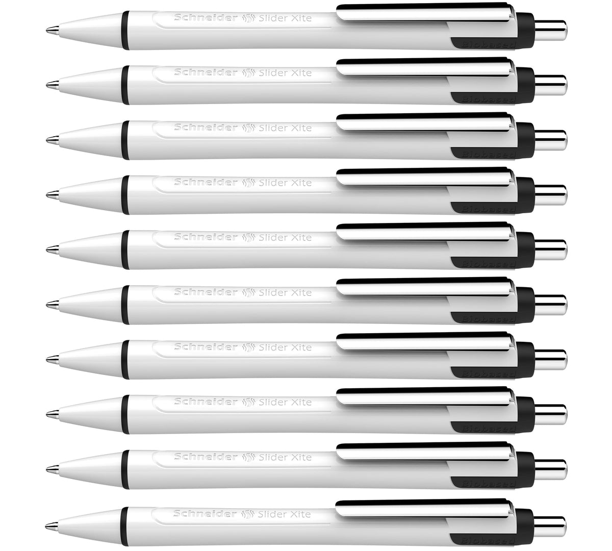 Schneider Slider Xite XB (Extra Broad) Ballpoint Pen, Refillable + Retractable, 1.4 mm, White