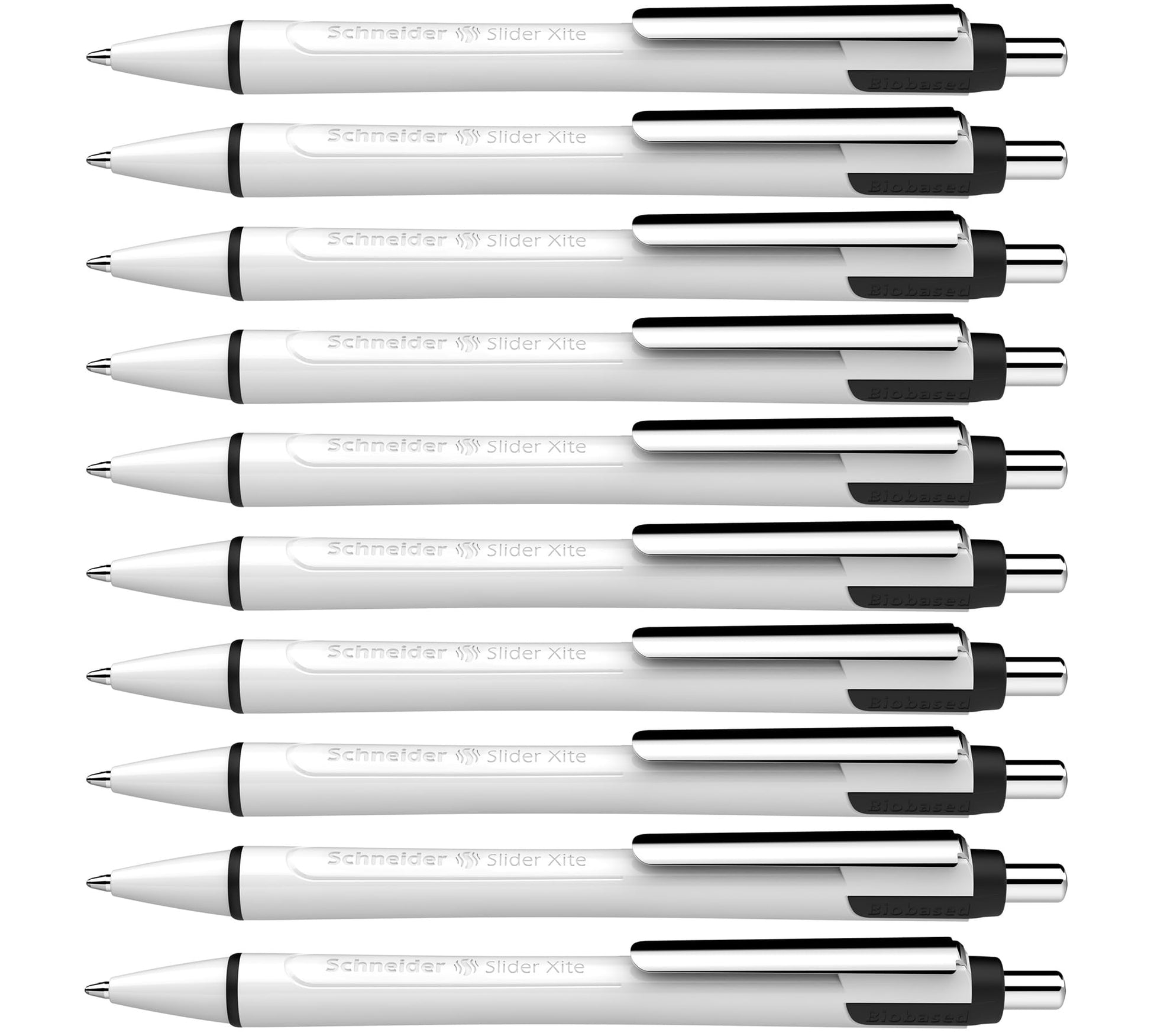 Schneider Slider Xite XB (Extra Broad) Ballpoint Pen, Refillable + Retractable, 1.4 mm, White