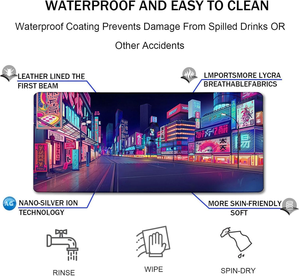 Japanese City Big Desk Mat Large Office Desk Pad
