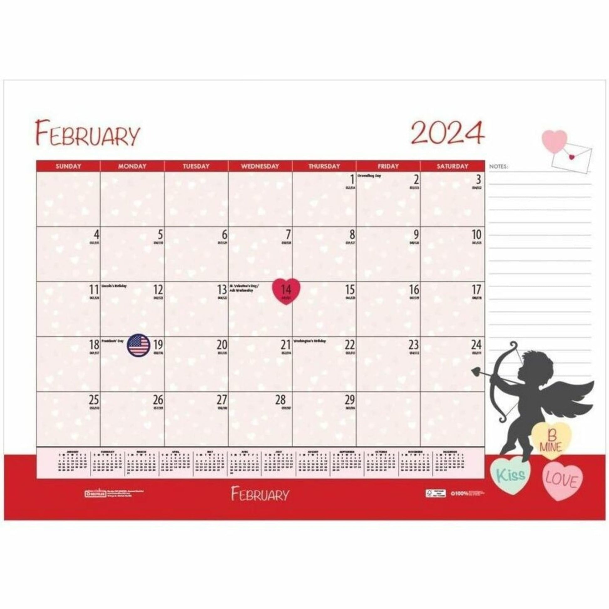 House of Doolittle 2022 Monthly Desk Pad Calendar, Seasonal, 22 x 17 inches, January - December