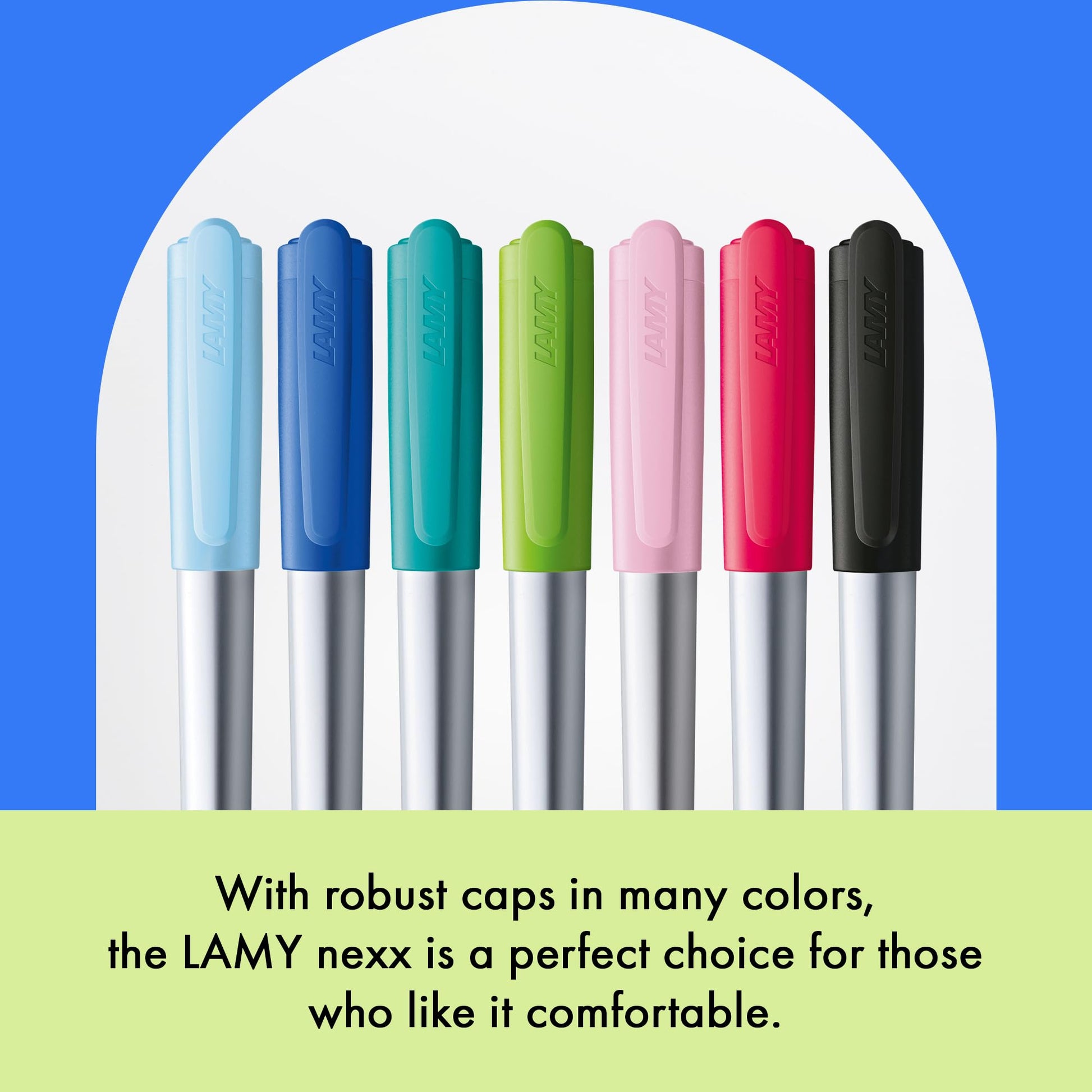 LAMY nexx rose – Fountain Pen with slip-proof grip & polished steel nib in size A - triangular