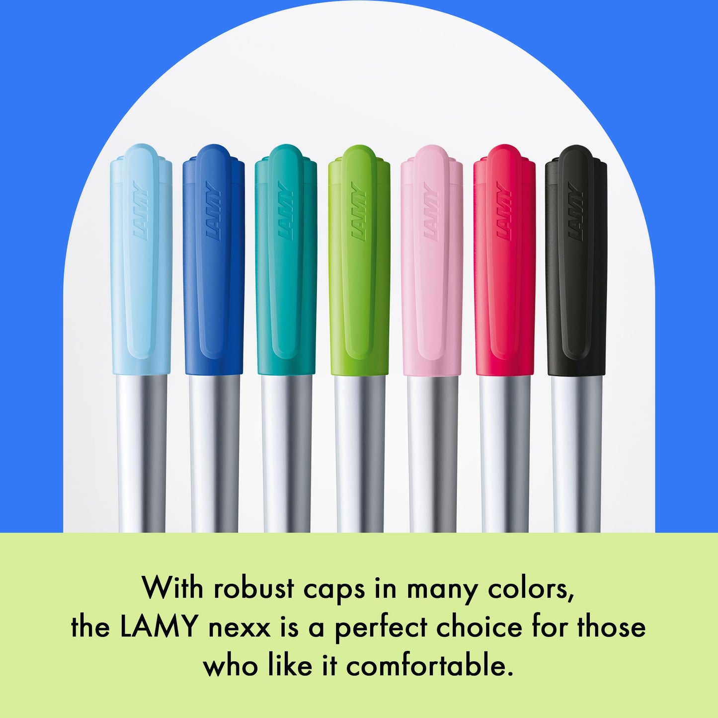 LAMY nexx rose – Fountain Pen with slip-proof grip & polished steel nib in size M - triangular
