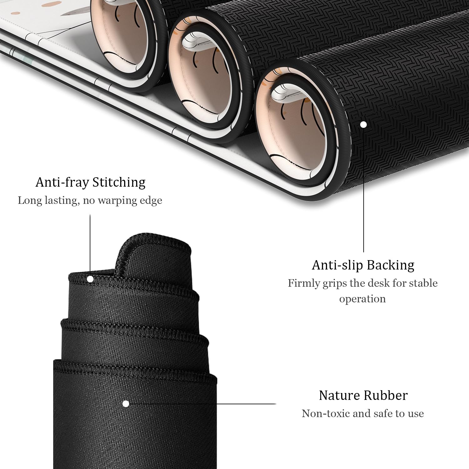 Desk Mat, 32" x 16" XXL Extended Large Gaming Mouse Pad, Desktop Decor Desk Pad, Cute Men Women