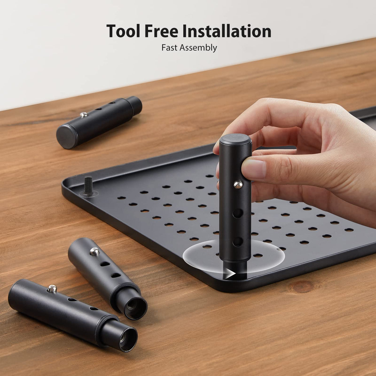 LORYERGO Monitor Stand, Monitor Riser 3 Height Adjustable, Laptop Stand Desk With Metal Vented