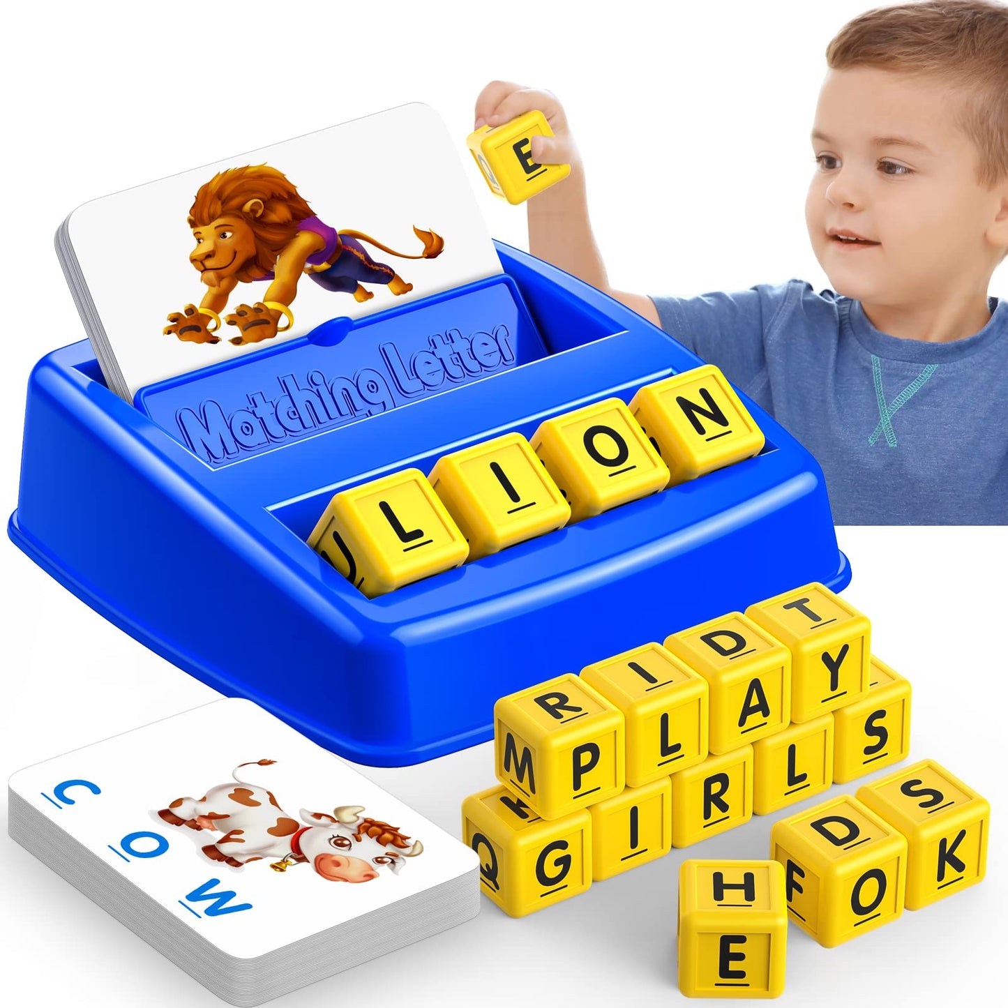 Learning Games for Kids Ages 3-8, Matching Letter Game for Kids Toys Ages 3-8 Educational Toys for